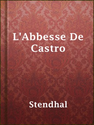 cover image of L'Abbesse De Castro